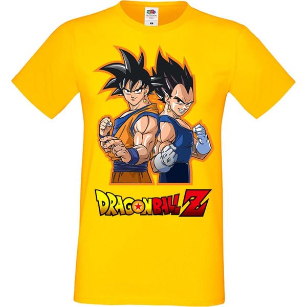 Maglietta Da Uomo Anime Manga Dragon Anime Manga Ball Z 01 Goku Vegeta, Man M , Jaune-image