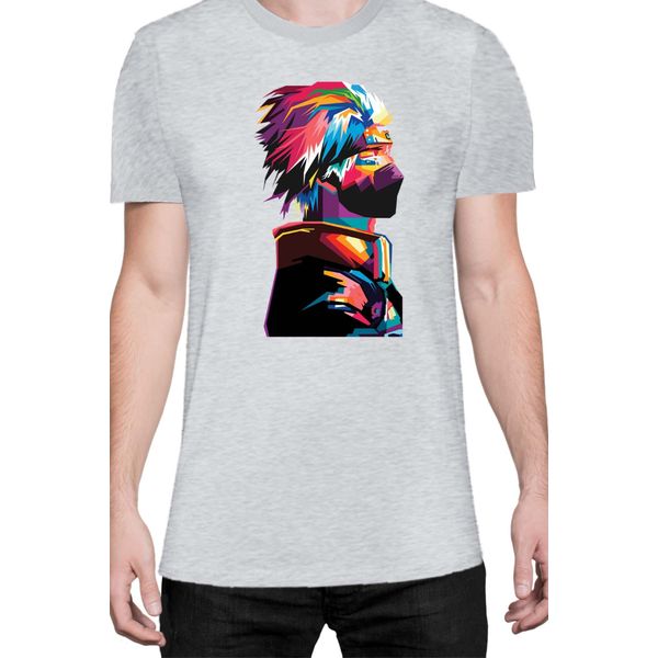 Maglietta Da Uomo Naruto Kakashi Hatake 06, Man 2XL , Gris-image