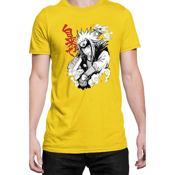 Maglietta Da Uomo Naruto Jiraiya 04, Man 2XL , Jaune-image