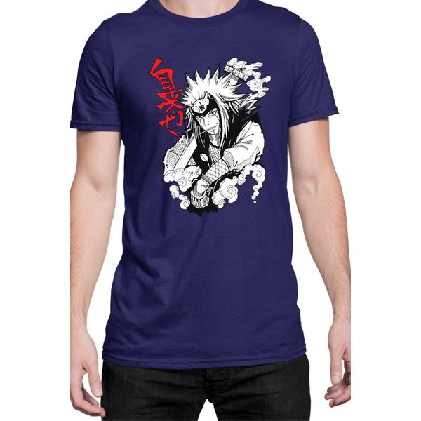Maglietta Da Uomo Naruto Jiraiya 04, Man 2XL , Bleu Foncé-image