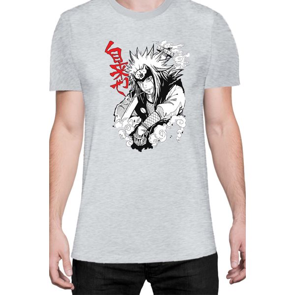 Maglietta Da Uomo Naruto Jiraiya 04, Man 3XL , Gris-image