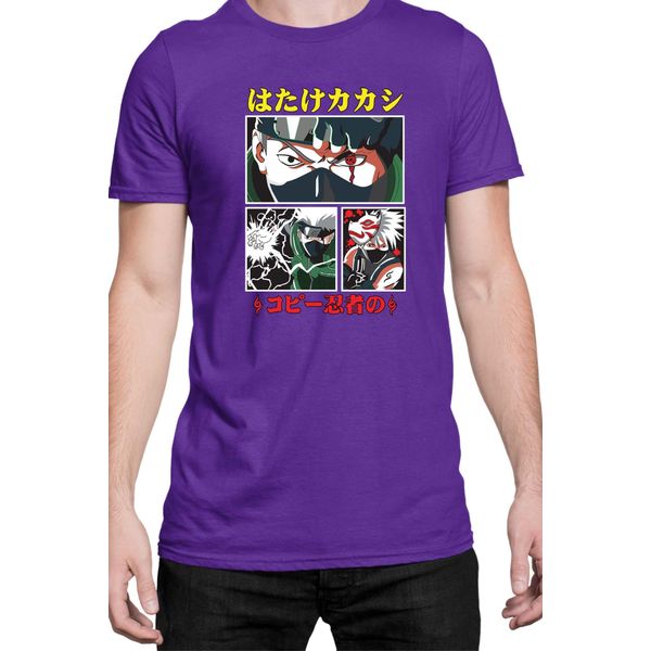 Maglietta Da Uomo Naruto Kakashi Hatake 08, Man M , Lilas-image