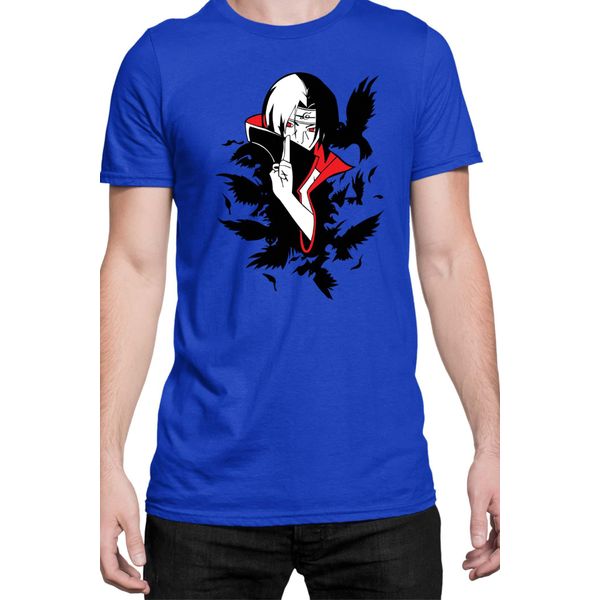 Maglietta Da Uomo Naruto Itachi Crows, Man S , Bleu-image