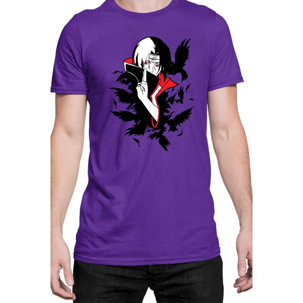 Maglietta Da Uomo Naruto Itachi Crows, Man 2XL , Lilas-image