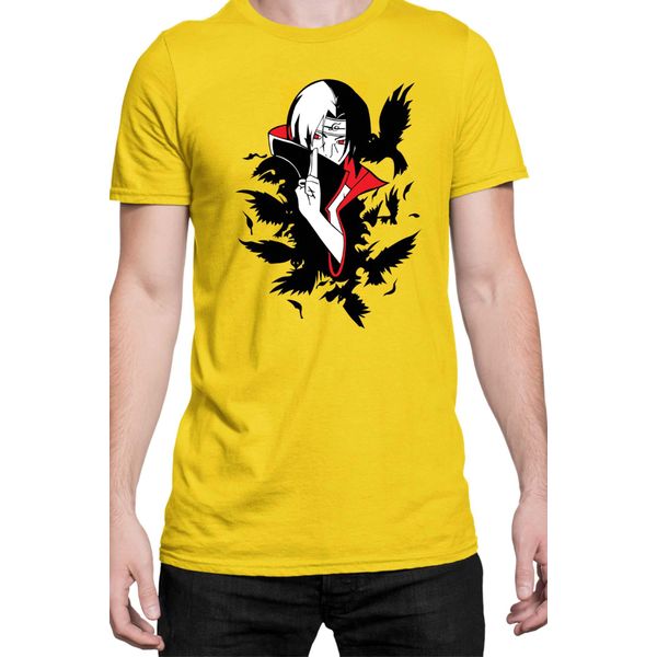 Maglietta Da Uomo Naruto Itachi Crows, Man 2XL , Jaune-image