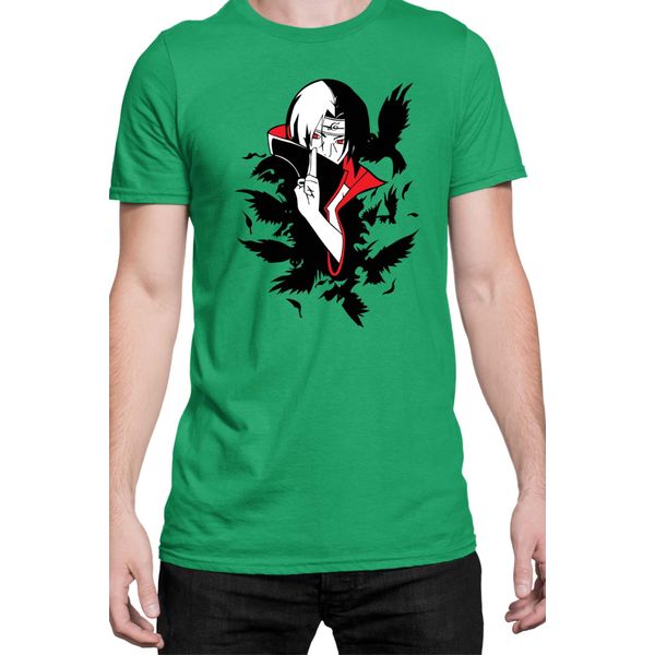 Maglietta Da Uomo Naruto Itachi Crows, Man Xl , Vert-image