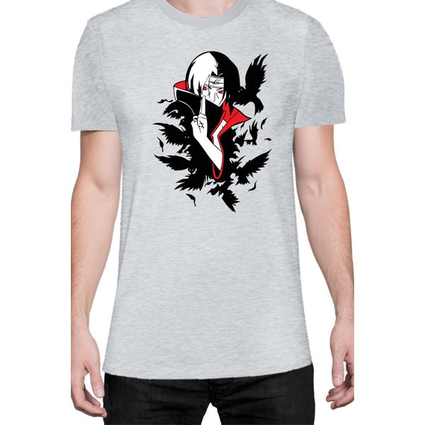 Maglietta Da Uomo Naruto Itachi Crows, Man Xl , Gris-image