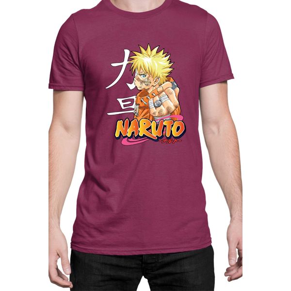 Maglietta Da Uomo Naruto Naruto 06, Man L , Bordeaux-image