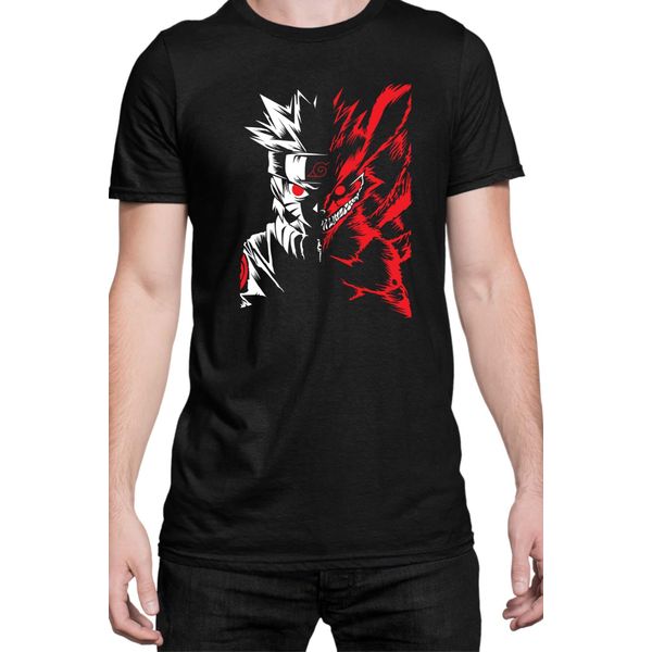 Maglietta Da Uomo Naruto Naruto Kurama 03, Man Xl , Noir-image