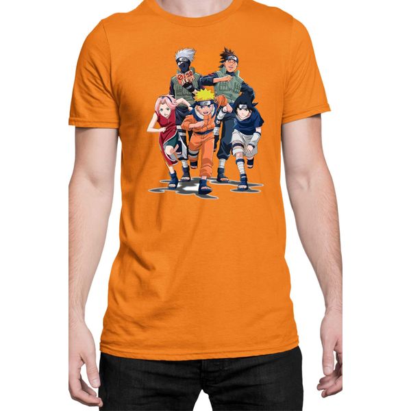 Maglietta Da Uomo Naruto Team 7 04, Man L , Orange-image