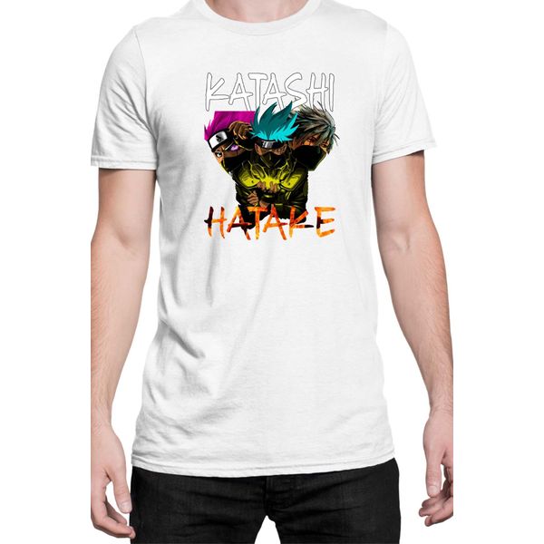Maglietta Da Uomo Naruto Kakashi Hatake 09, Man 2XL , Blanc-image