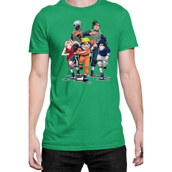 Maglietta Da Uomo Naruto Team 7 04, Man 2XL , Vert-image