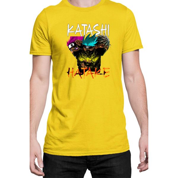 Maglietta Da Uomo Naruto Kakashi Hatake 09, Man 3XL , Jaune-image