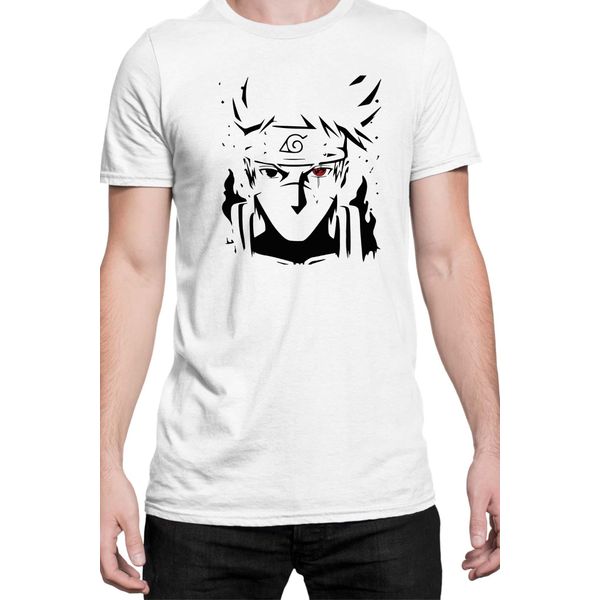 Maglietta Da Uomo Naruto Kakashi Hatake 07, Man L , Blanc-image
