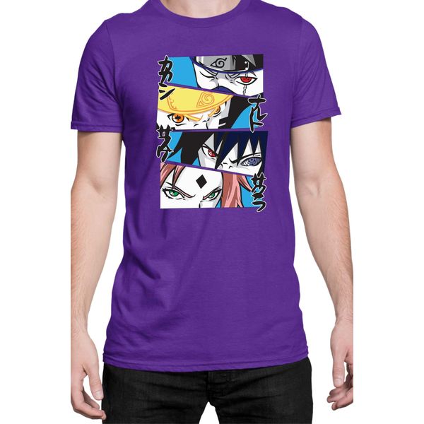 Maglietta Da Uomo Naruto Team 7 05, Man Xl , Lilas-image