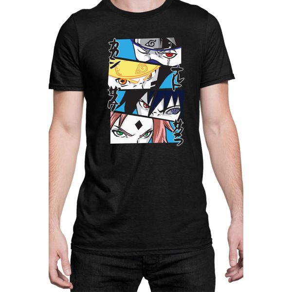 Maglietta Da Uomo Naruto Team 7 05, Man 5XL , Noir-image