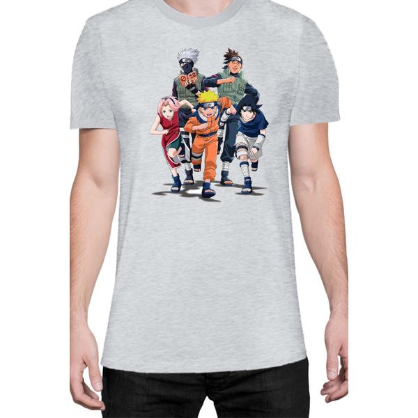 Maglietta Da Uomo Naruto Team 7 04, Man M , Gris-image