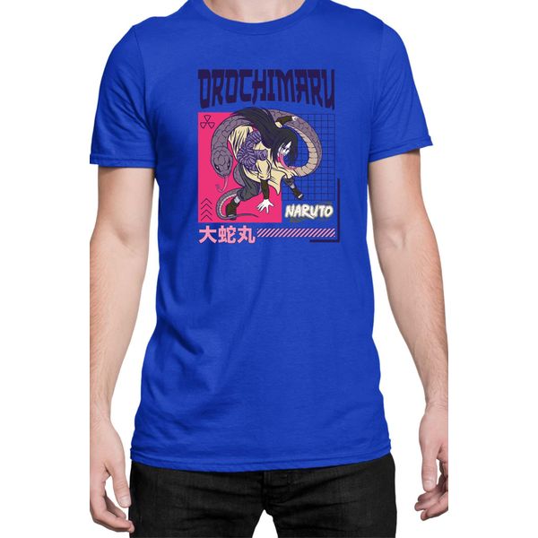 Maglietta Da Uomo Naruto Orochimaru 04, Man Xl , Bleu-image