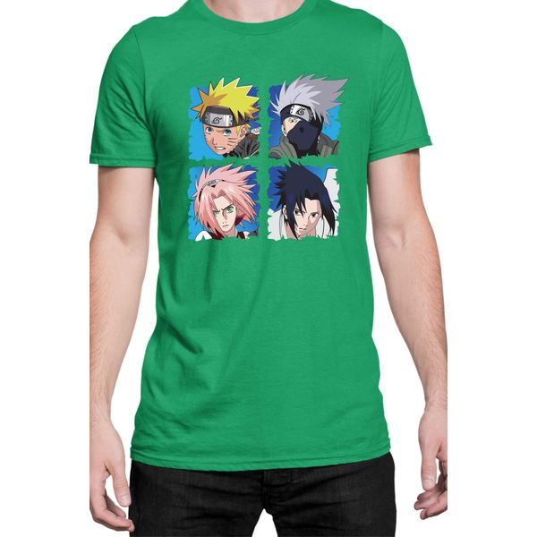 Maglietta Da Uomo Naruto Team 7 03, Man Xl , Vert-image