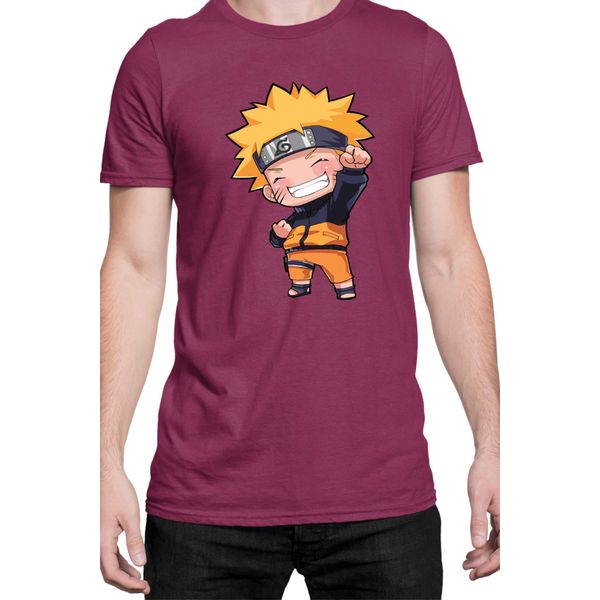 Maglietta Da Uomo Naruto Naruto Chibi, Man 2XL , Bordeaux-image