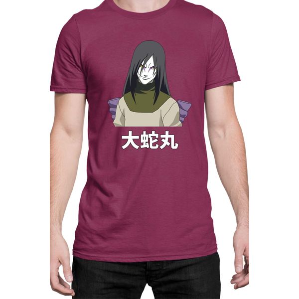 Maglietta Da Uomo Naruto Orochimaru 03, Man S , Bordeaux-image