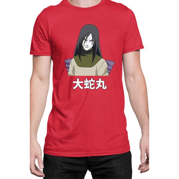 Maglietta Da Uomo Naruto Orochimaru 03, Man M , Rouge-image