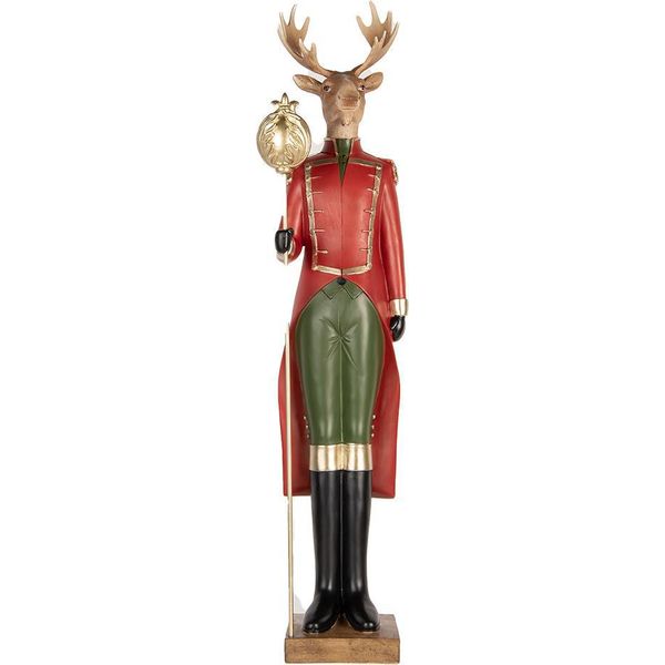 Clayre & Eef Decorazione Natalizia Figura Cervo 17X18X81 Cm Plastica Marrone-image