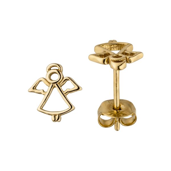 Paar Ohrstecker Jobo "Engel", Gold (Gelbgold 333), Ohrringe, Damen, Gelbgold 333, 333 Gold-image
