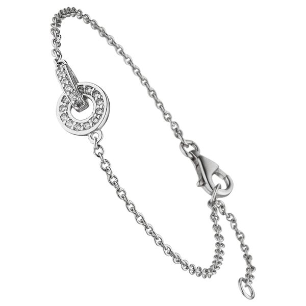 Armband Jobo, Silber (Silber 925, Weiß), ArmbäNder, Damen, 20Cm, Silber 925 (Sterlingsilber), Armband, 925 Silber Mit 20 Zirkonia-image