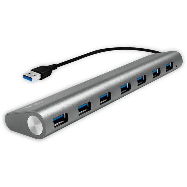 Logilink UA0308 Hub Usb 3.0 Logilink, 7 Porte, Alloggiamento In Alluminio, Grigio-image