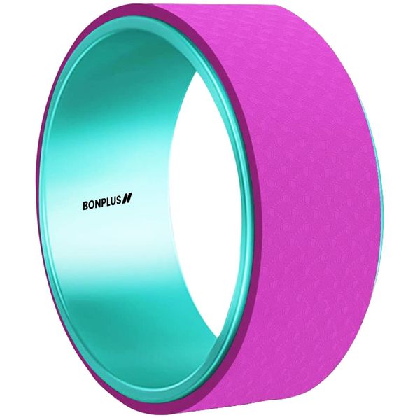 Bonplus Bp | Ruota Yoga | Rullo Pilates | Cerchio Pilates | Accessori Yoga | Rullo Pilates | Per Lo Stretching, L'equilibrio | Aumenta La Flessibilità-image