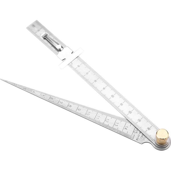 Acciaio Inox Saldatura Taper Feeler Gauge Ruler Hole Inspection Tool 1-15Mm-image