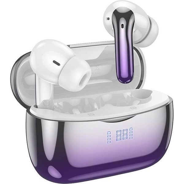 Hoko, Cuffie Bluetooth A Riduzione Del Rumore 7 Ore. Durata Della Batteria Effetto Cromo, Viola-image