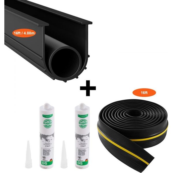 Kit Di Sigillatura Per Soglie E Basi Di Porte Di Garage 4,87 M - Guarnizione Impermeabile Per Porte Di Garage-image
