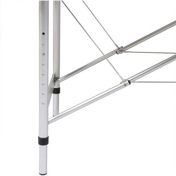 Vidaxl Lettino Da Massaggio Con Struttura In Alluminio, Pieghevole A 3 Zone, Bianco Crema-image