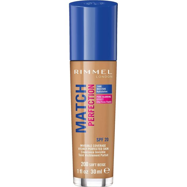 Rimmel Match Perfection Foundation Spf20 200 Soft Beige-image