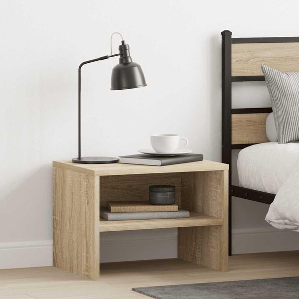 Vidaxl Comodino Rovere Sonoma 40X30X30 Cm Materiale A Base Di Legno-image