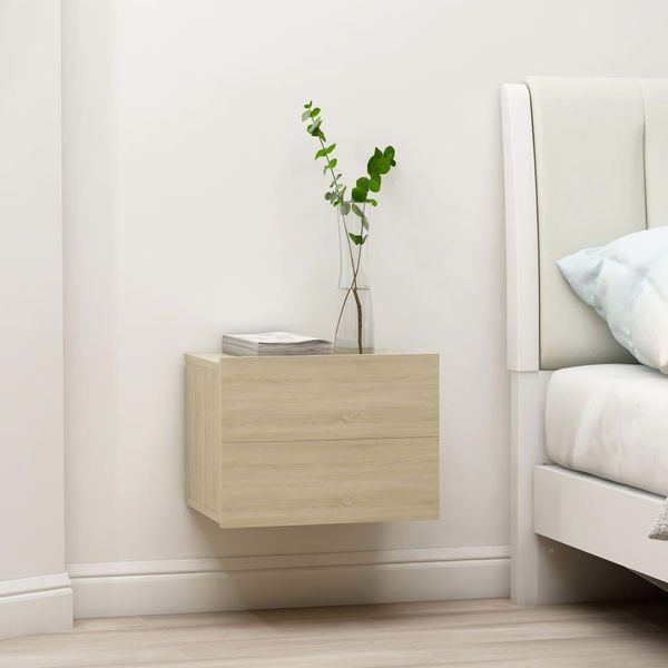 Vidaxl Comodino Rovere Sonoma 40X30X30 Cm Materiale A Base Di Legno-image