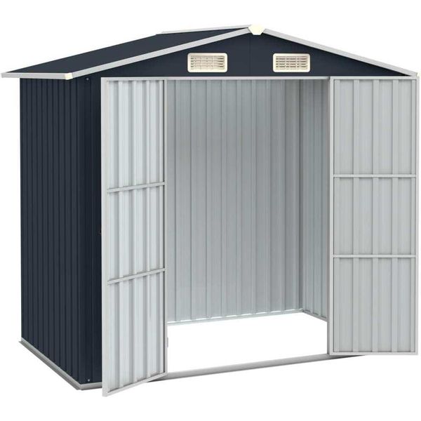 Vidaxl Capanno Per Attrezzi Antracite 205X129X183 Cm Acciaio Zincato-image
