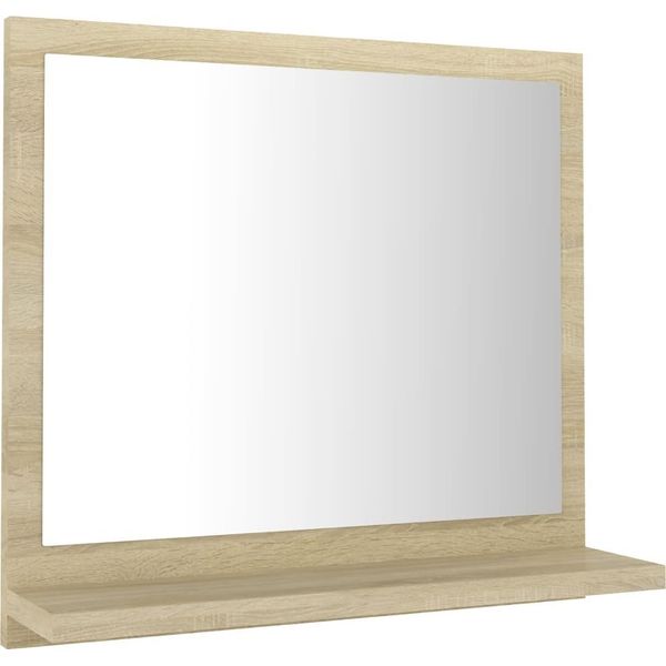 Vidaxl Specchio Da Bagno Rovere Sonoma 40X10,5X37 Cm Materiale A Base Di Legno-image