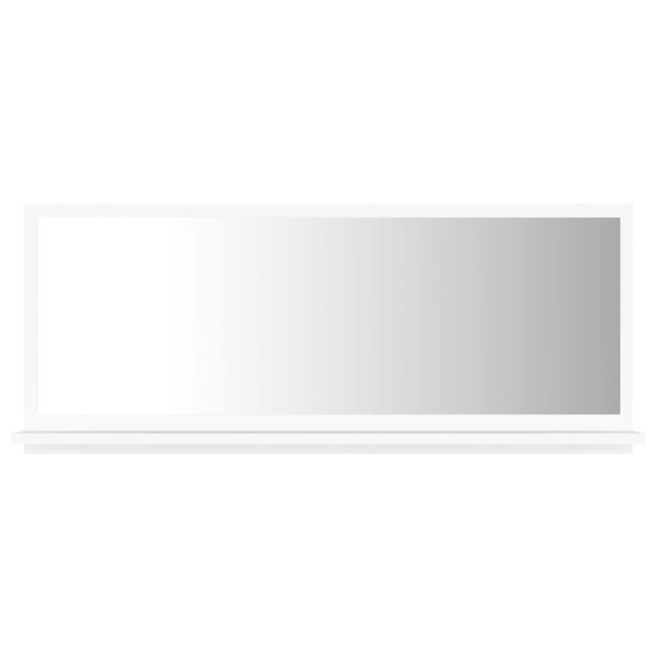Vidaxl Specchio Da Bagno Bianco 90X10,5X37 Cm Materiale A Base Di Legno-image
