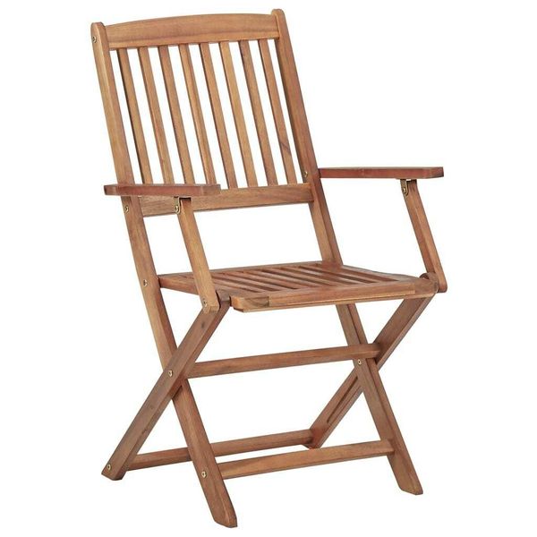 Vidaxl Sedie Da Giardino Pieghevoli 8 Pz. Legno Massiccio Di Acacia-image