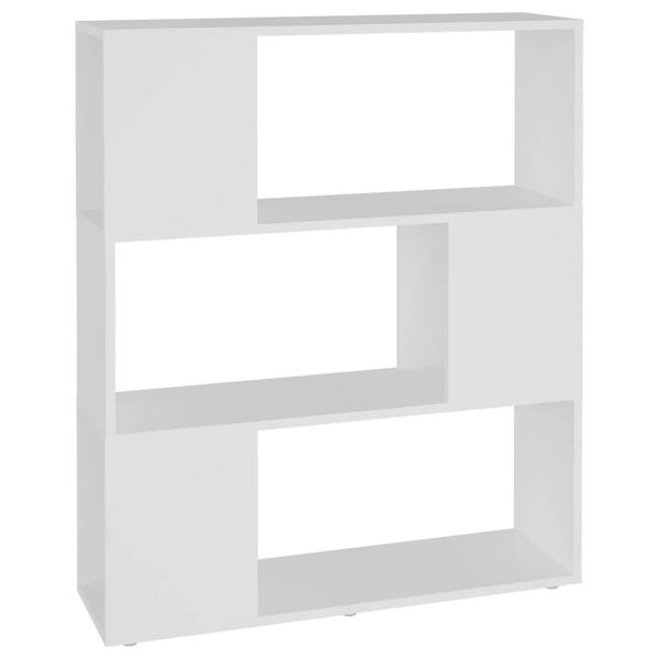 Vidaxl Libreria Divisoria Bianca 80X24X94 Cm In Materiale Ligneo-image