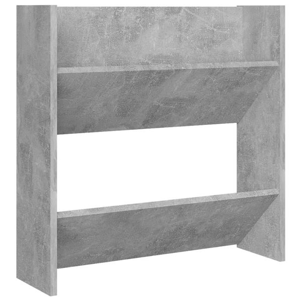 Vidaxl Scarpiera A Muro Grigio Cemento 60X18X60 Cm Materiale Legno-image