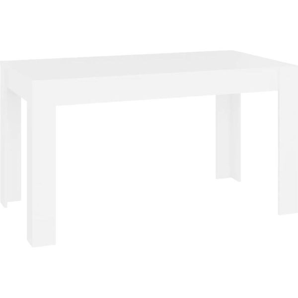 Vidaxl Tavolo Da Pranzo Bianco 140X74,5X76 Cm Materiale A Base Di Legno-image