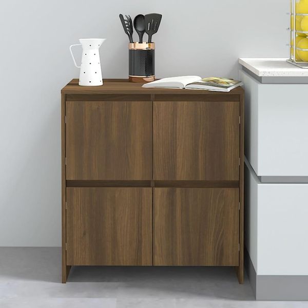 Vidaxl Credenza Look Rovere Marrone 70X41X75 Cm Materiale A Base Di Legno-image