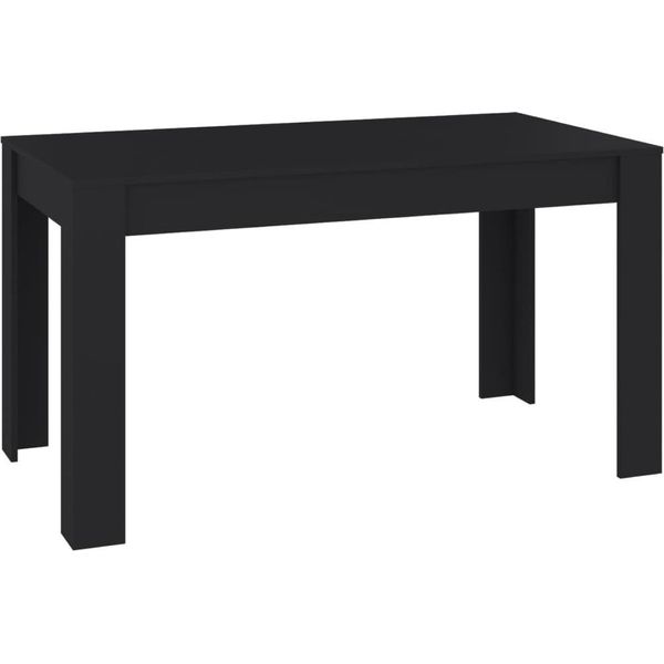Vidaxl Tavolo Da Pranzo Nero 140X74,5X76 Cm Materiale A Base Di Legno-image