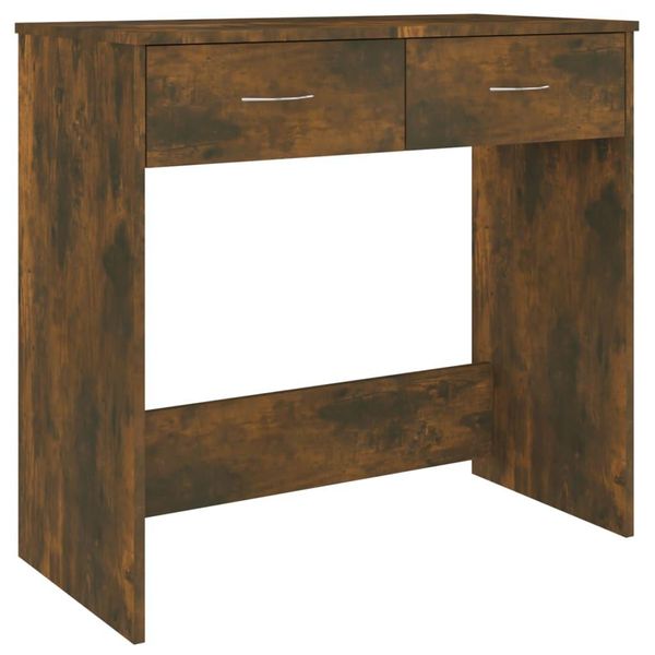 Vidaxl Scrivania Rovere Affumicato 80X40X75 Cm Materiale A Base Di Legno-image