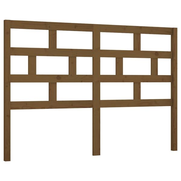 Vidaxl Testiera Marrone Miele 141X4X100 Cm In Legno Di Pino Massiccio-image