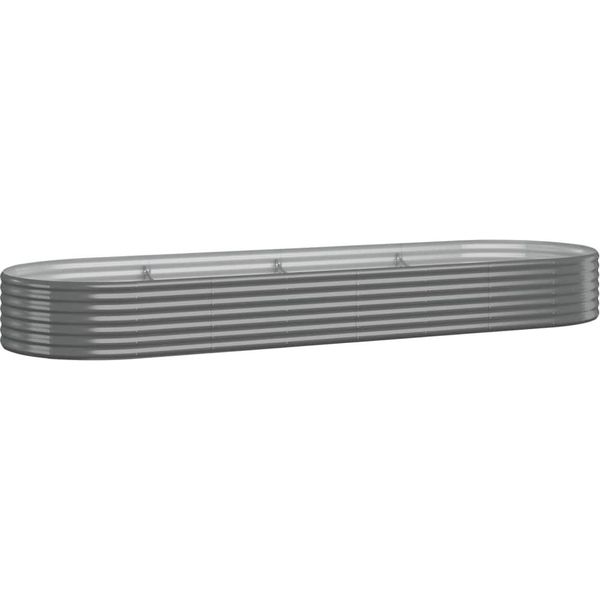 Vidaxl Letto Rialzato In Acciaio Verniciato A Polvere 322X100X36 Cm Grigio-image